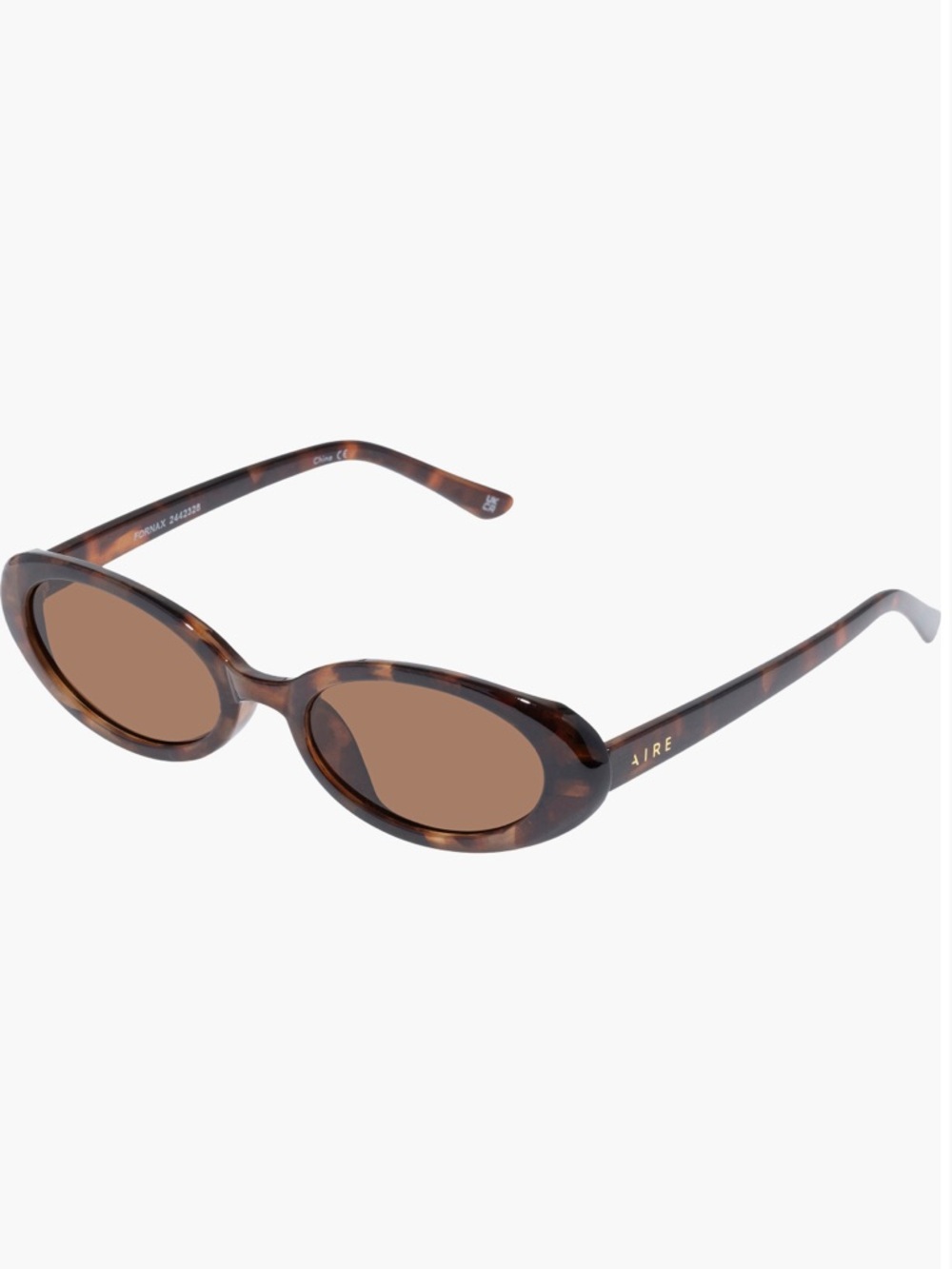 AIRE Women's Tortoiseshell Oval Sunglasses - Brown Lenses